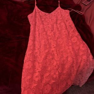 lacy crème color mini dress